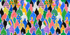 Colorful Diverse People Crowd Wallpaper, Seamless Pattern Mural, Oversized Custom Size Wall Art, Non-Woven, Non-Adhesive, Modern Wall Paper, Removable