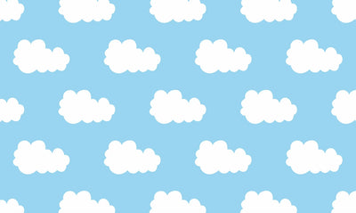 Cloud Wallpaper, Seamless Pattern Mural, Oversized Custom Size Wall Art, Non-Woven, Non-Adhesive, Modern Wall Paper, Removable