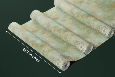 Loft Classic Style Wallpaper, Green Mural, Oversized Custom Size Wall Art, Non-Woven, Non-Adhesive, Modern Wall Paper, Removable