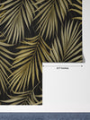 Tropical Luxury Golden Palm Wallpaper, Seamless Pattern Mural, Oversized Custom Size Wall Art, Non-Woven, Non-Adhesive, Modern Wall Paper, Removable