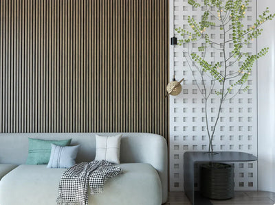 Tan Oak Acoustic Wall Panel | Natural Wood Slat Sound Panels
