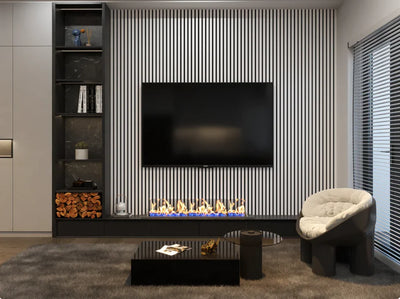 Soft White Acoustic Slat Wall Panels | Decorative Soundproof Wood Panels