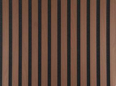 Italian Walnut Slatted Acoustic Panels | Rich Wood Finish for Modern Interiors