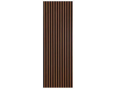 Italian Walnut Slatted Acoustic Panels | Rich Wood Finish for Modern Interiors