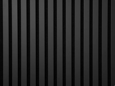 Onyx Gray Slatted Acoustic Panel | Contemporary Soundproof Wood Design