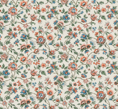 Vintage Flowers Wallpaper, Ethnic Mural, Oversized Custom Size Wall Art, Non-Woven, Non-Adhesive, Modern Wall Paper, Removable