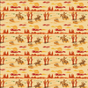 Wild West Wallpaper, Colorful Seamless Pattern Mural, Oversized Custom Size Wall Art, Non-Woven, Non-Adhesive, Modern Wall Paper, Removable
