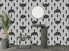 Japan Wave Wallpaper, Seamless Pattern Mural, Oversized Custom Size Wall Art, Non-Woven, Non-Adhesive, Modern Wall Paper, Removable
