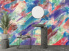Edgy Graffiti Style Wallpaper, Neon Colors Mural, Oversized Custom Size Wall Art, Non-Woven, Non-Adhesive, Modern Wall Paper, Removable