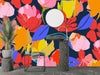 Colorful Summer Floral Wallpaper, Seamless Pattern Mural, Oversized Custom Size Wall Art, Non-Woven, Non-Adhesive, Modern Wall Paper, Removable