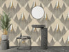 Ethnic Handmade Ikat Wallpaper, Seamless Pattern Mural, Oversized Custom Size Wall Art, Non-Woven, Non-Adhesive, Modern Wall Paper, Removable