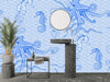 Toile de Jou Wallpaper, Seamless Pattern Mural, Oversized Custom Size Wall Art, Non-Woven, Non-Adhesive, Modern Wall Paper, Removable