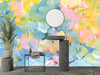 Bright Colors Wallpaper, Acrylic Paint Strokes Mural, Oversized Custom Size Wall Art, Non-Woven, Non-Adhesive, Modern Wall Paper, Removable