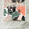 Abstract Shapes, Plants Wallpaper, Seamless Pattern Mural, Oversized Custom Size Wall Art, Non-Woven, Non-Adhesive, Modern Wall Paper, Removable