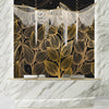 Exotic Golden Leaves Wallpaper, Seamless Pattern Mural, Oversized Custom Size Wall Art, Non-Woven, Non-Adhesive, Modern Wall Paper, Removable