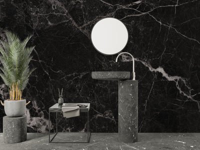 Black and White Granite Marble Background Wallpaper, Royal Mural, Oversized Custom Size Wall Art, Non-Woven, Non-Adhesive, Modern Wall Paper, Removable