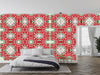 Christmas Poinsettia Retro Wallpaper, Seamless Pattern Mural, Oversized Custom Size Wall Art, Non-Woven, Non-Adhesive, Modern Wall Paper, Removable