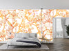 Fantastic Flowers and Butterflies Wallpaper, Seamless Pattern Mural, Oversized Custom Size Wall Art, Non-Woven, Non-Adhesive, Modern Wall Paper, Removable