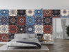 Talavera Ethnic Wallpaper, Seamless Pattern Mural, Oversized Custom Size Wall Art, Non-Woven, Non-Adhesive, Modern Wall Paper, Removable