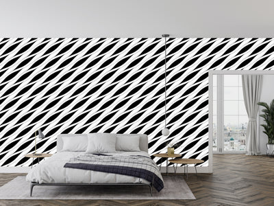 Abstract Lines Wallpaper, Seamless Pattern Mural, Oversized Custom Size Wall Art, Non-Woven, Non-Adhesive, Modern Wall Paper, Removable