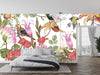 Watercolor Floral Wallpaper, Spring Garden Mural, Oversized Custom Size Wall Art, Non-Woven, Non-Adhesive, Modern Wall Paper, Removable