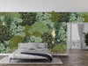 Seamless Trees Wallpaper, Traditional Mural, Oversized Custom Size Wall Art, Non-Woven, Non-Adhesive, Modern Wall Paper, Removable