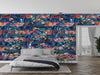Abstract Watercolor Wallpaper, Seamless Pattern Mural, Oversized Custom Size Wall Art, Non-Woven, Non-Adhesive, Modern Wall Paper, Removable