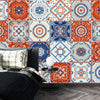 Talavera Indian Wallpaper, Seamless Pattern Mural, Oversized Custom Size Wall Art, Non-Woven, Non-Adhesive, Modern Wall Paper, Removable