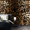 Dark Snake Skin Wallpaper, Seamless Pattern Mural, Oversized Custom Size Wall Art, Non-Woven, Non-Adhesive, Modern Wall Paper, Removable