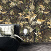 Real Tree Forest Camouflage Wallpaper, Seamless Pattern Mural, Oversized Custom Size Wall Art, Non-Woven, Non-Adhesive, Modern Wall Paper, Removable
