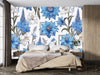 Artful Floral, Borders Wallpaper, Seamless Pattern Mural, Oversized Custom Size Wall Art, Non-Woven, Non-Adhesive, Modern Wall Paper, Removable