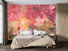 Bright Colors Wallpaper, Acrylic Brush Strokes Mural, Oversized Custom Size Wall Art, Non-Woven, Non-Adhesive, Modern Wall Paper, Removable