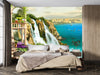 Old House with Columns Wallpaper, Cliff of the Mountain Mural, Oversized Custom Size Wall Art, Non-Woven, Non-Adhesive, Modern Wall Paper, Removable