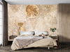 Cute Lion Baby Wallpaper, Gold Moon Mural, Oversized Custom Size Wall Art, Non-Woven, Non-Adhesive, Modern Wall Paper, Removable