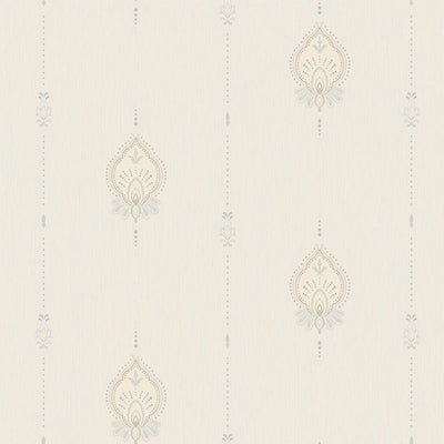 Beige Stylish Embossed Textured Wallpaper, Modern Ikat Stripeed Wallcovering - Walloro High End Wallcoverings & More