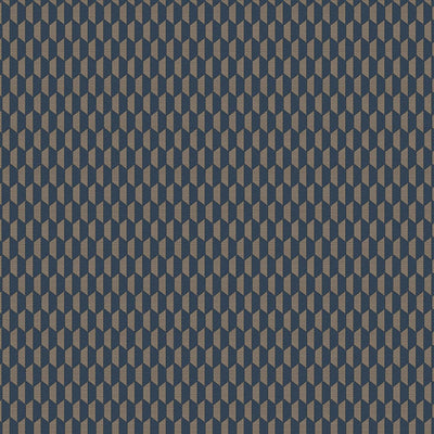 Blue Elegant Hexagon Embossed Wallpaper, Small Honeycomb Grid Pattern Textured wallcovering - Walloro High End Wallcoverings & More