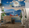 Christmas, Santa Wallpaper, Winter Landscape Mural, Oversized Custom Size Wall Art, Non-Woven, Non-Adhesive, Modern Wall Paper, Removable