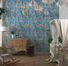Forest Animals Wallpaper, Winter Seamless Pattern Mural, Oversized Custom Size Wall Art, Non-Woven, Non-Adhesive, Modern Wall Paper, Removable