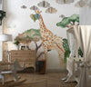 Savannah Watercolor Wallpaper, Seamless Pattern Mural, Oversized Custom Size Wall Art, Non-Woven, Non-Adhesive, Modern Wall Paper, Removable