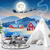 Christmas, Santa Wallpaper, Winter Landscape Mural, Oversized Custom Size Wall Art, Non-Woven, Non-Adhesive, Modern Wall Paper, Removable