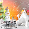 Christmas Tree, Snowman Wallpaper, Children, Animals Mural, Oversized Custom Size Wall Art, Non-Woven, Non-Adhesive, Modern Wall Paper, Removable