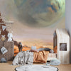 Planet Mars Wallpaper, Cosmonaut, Desert Mural, Oversized Custom Size Wall Art, Non-Woven, Non-Adhesive, Modern Wall Paper, Removable