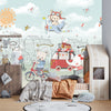 Cute Baby Animals Wallpaper, Hand Drawn Mural, Oversized Custom Size Wall Art, Non-Woven, Non-Adhesive, Modern Wall Paper, Removable