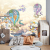 Colorful Balloons Wallpaper, Airplanes Mural, Oversized Custom Size Wall Art, Non-Woven, Non-Adhesive, Modern Wall Paper, Removable