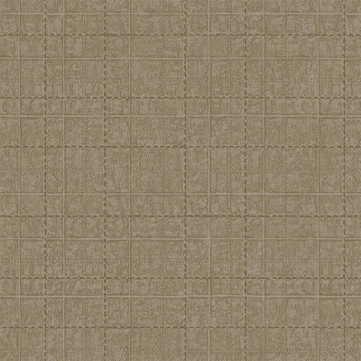 Brown Stitch Embossed Geometric Cubic Light Gray,Home Wall Decor, Aesthetic Wallpaper, Textured Wallcovering Non-Adhesive and Non-Peel - Walloro High End Wallcoverings & More