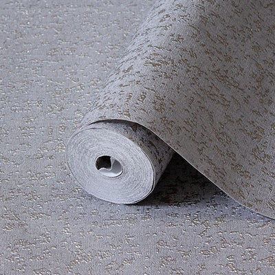 Classic Abstract Metallic Accent Wallpaper, Gray 3D Embossed Solid Color Glitter Shimmer Elegant Wallcovering - Walloro High End Wallcoverings & More