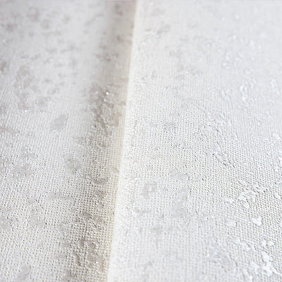 Classic Abstract Metallic Accent Wallpaper, White 3D Embossed Solid Color Glitter Shimmer Elegant Wallcovering - Walloro High End Wallcoverings & More