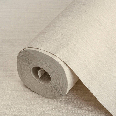 Cream Modern Stripped Pattern Wallpaper, Embossed 3D Textured Neutral Colors Abstract Wallcovering - Walloro High End Wallcoverings & More