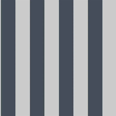 Dark Blue Timeless Bold Striped Wallpaper, Flocked Textured Velvet Feeling Thick Lines Wallcovering - Walloro High End Wallcoverings & More