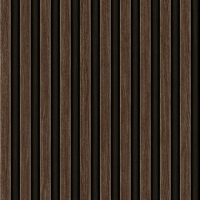Dark Brown Wood Panel Look Wallpaper, 3D Embossed textured Wooden Pattern Wallcovering, Modern, Stylish - Walloro High End Wallcoverings & More
